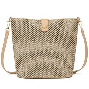 5905 Straw Crossbody Bags Summer Woven Beach Bag Raffia Shoulder Bag